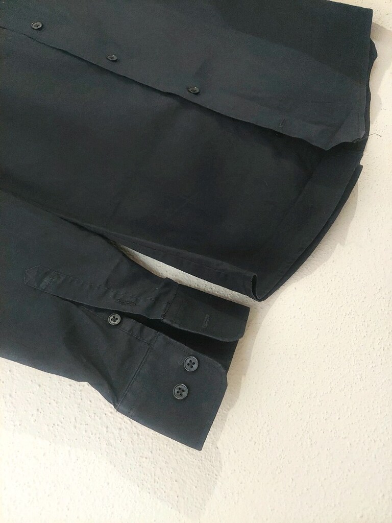 H&M erkek gece siyahı slim fit gömlek - 5