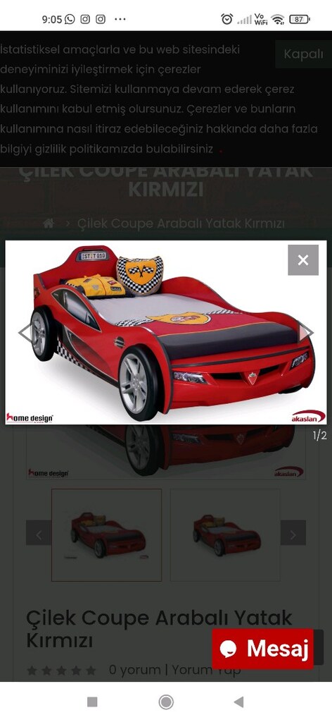 Arabalı yatakve yatak örtüsü çilek mobilya - 15
