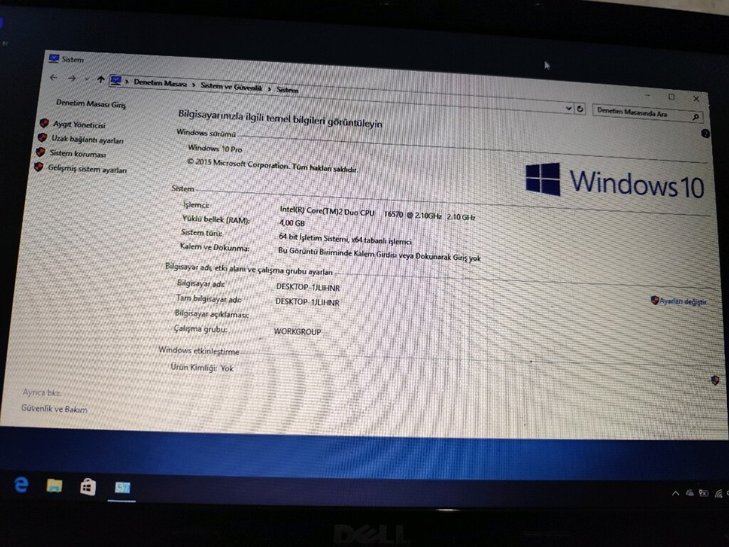Dell leptop özellikleri Fotoda Mevcut - 2