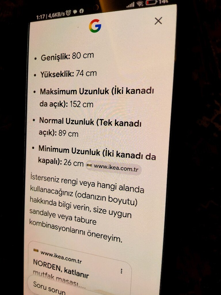 İkea norden açılır çekmeceli beyaz ahşap beyaz masa 150*80 açıkken - 5
