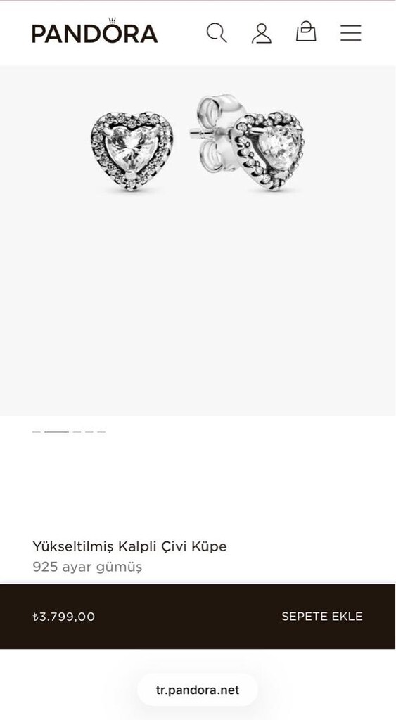 Pandora taşlı küpe - 3