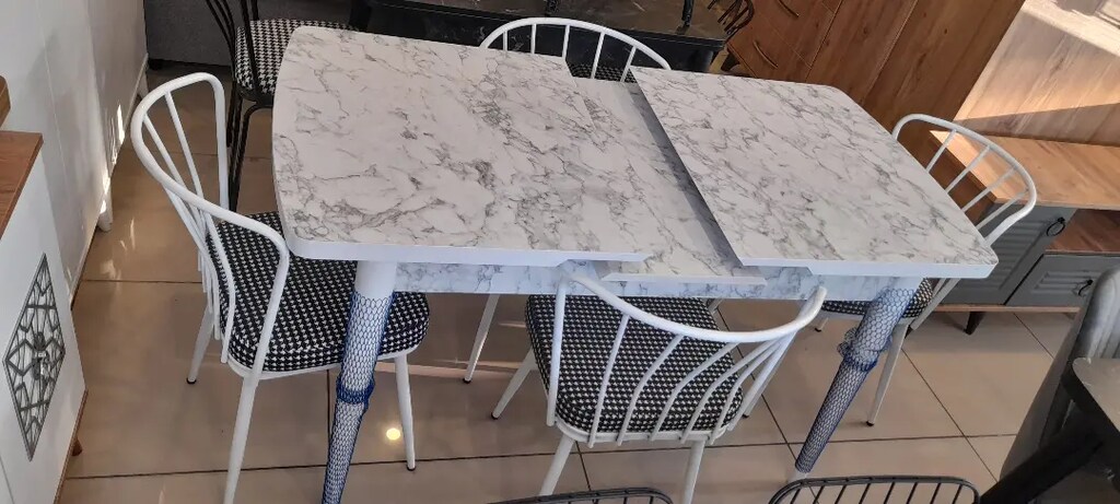Sıfır kaliteli mdf açılabilir yemek masası takımı - 3