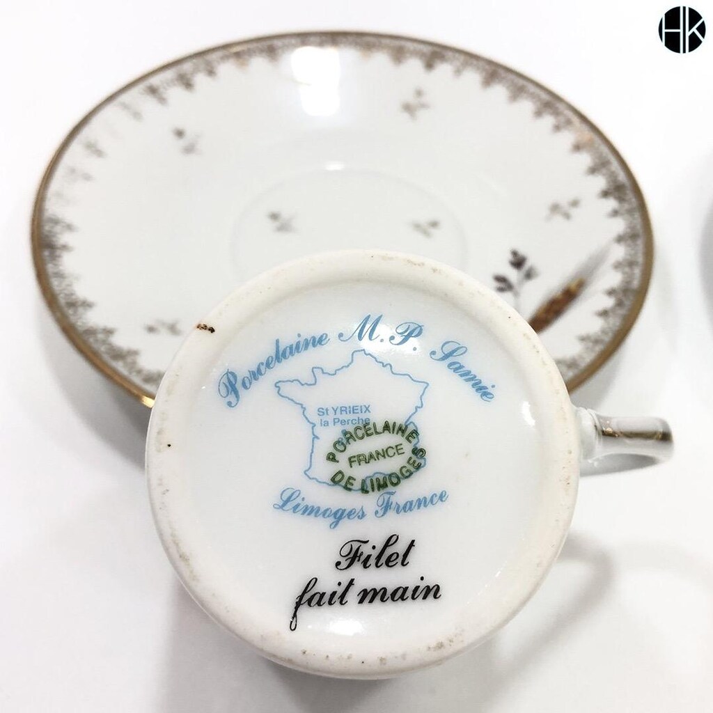 Limoges Kahve Boy ve Çay Boy iki fincan - 4