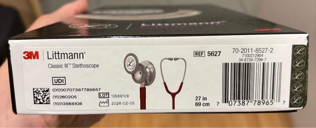 Littmann Classic 3 Steteskop Bordo 5627 - 5