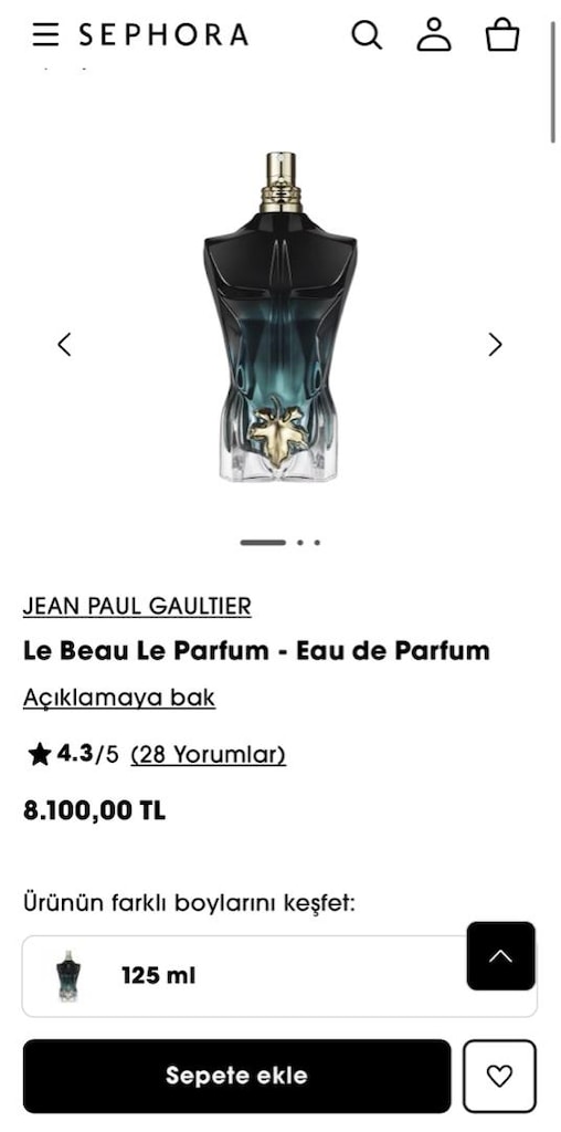 Jean Paul Gaultier Le Beau Le Parfum 125 ml (Sıfır - Jelatinli) - 5