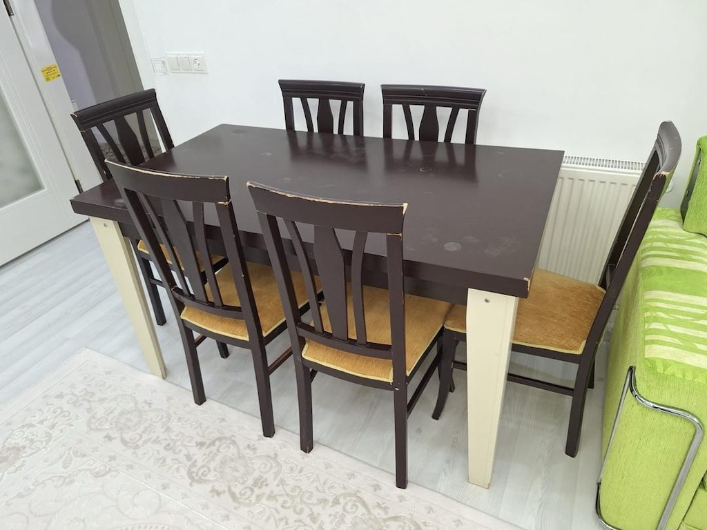 3+2+1+1KOLTUK TAKIMI, 6 KİŞİLİK YEMEK MASASI, FON PERDE SET UYGUNDAN … - 10