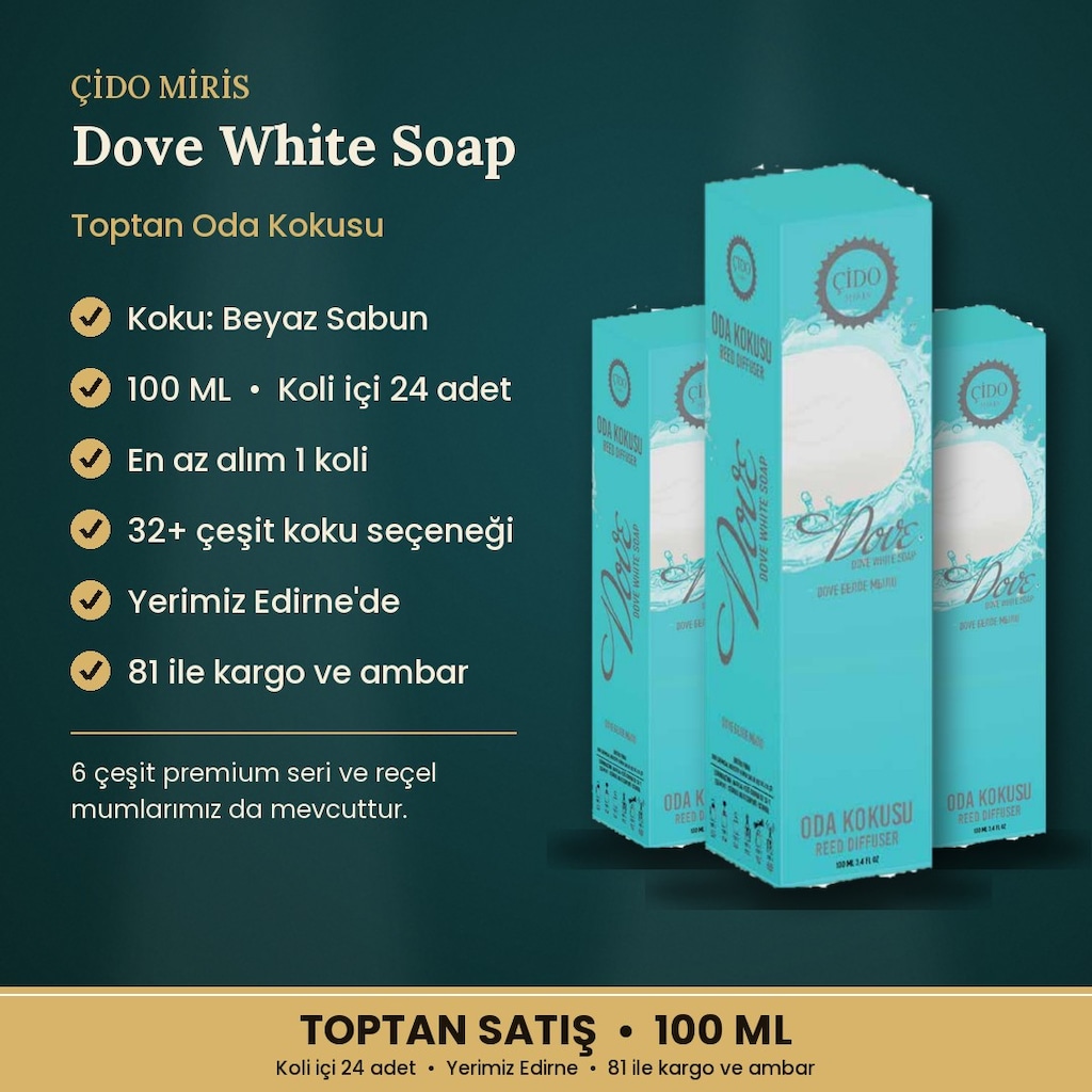 ÇİDO MİRİS ODA KOKUSU 100ML BEYAZ SABUN TOPTAN FİYAT - 2