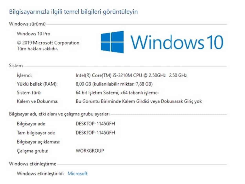 Kaliteli ömürlük Toshiba i5 - Yeni Pil - 8gb RAM - SSD TurboDisk'li - 5