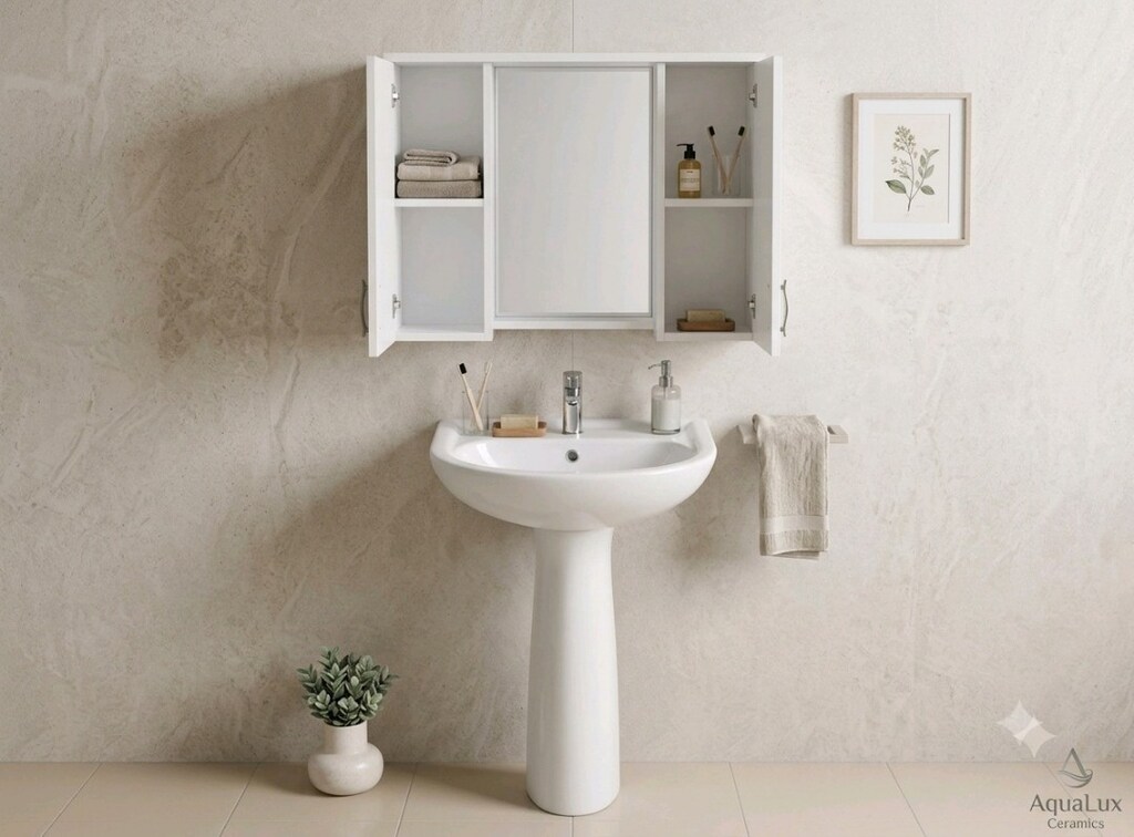 Banyo Seti: Üst Dolap & Ayaklı Lavabo - 2