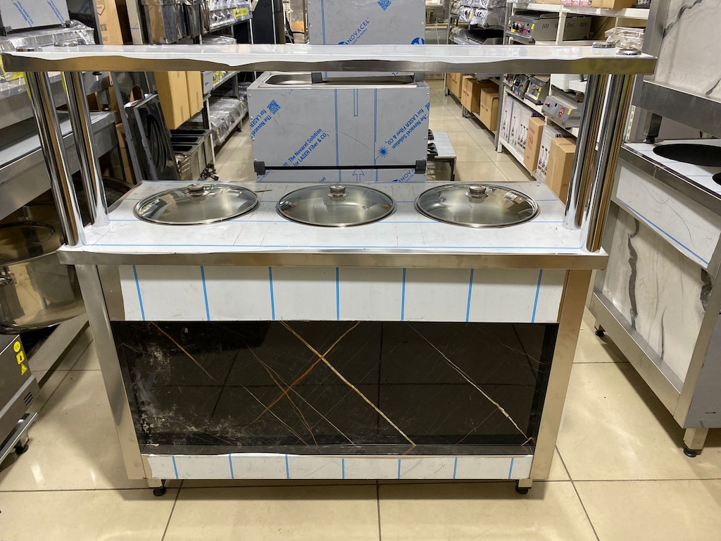 9+9+9LT 3 LÜ ÇORBA TEZGAHI ÇORBALIK CADI KAZANI ELEKTRİKLİ - 3
