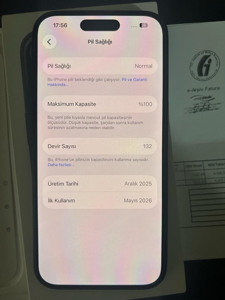 4 AYLIK KUTULU FATURALI HATASIZ SİYAH İPHONE 16 - 7