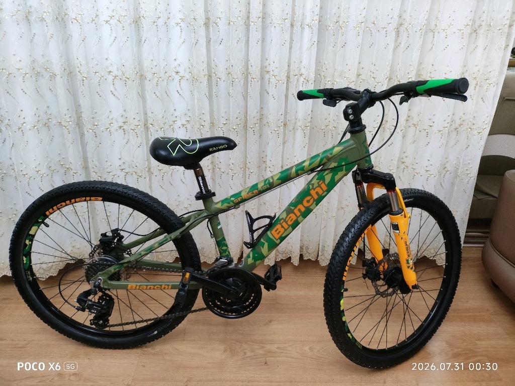 Tertemiz, komple bakımlı 24" Bianchi Spider 401 disk frenli bisiklet - 18