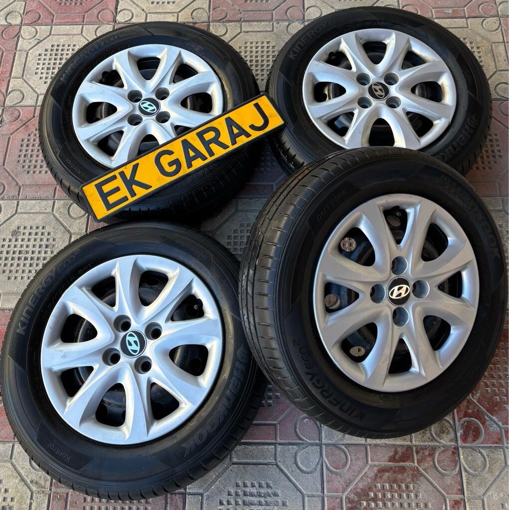 14 inç 4*100 orjinal hyundai kara jant lastik takımı - 3