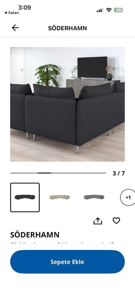 ikea L koltuk - 3