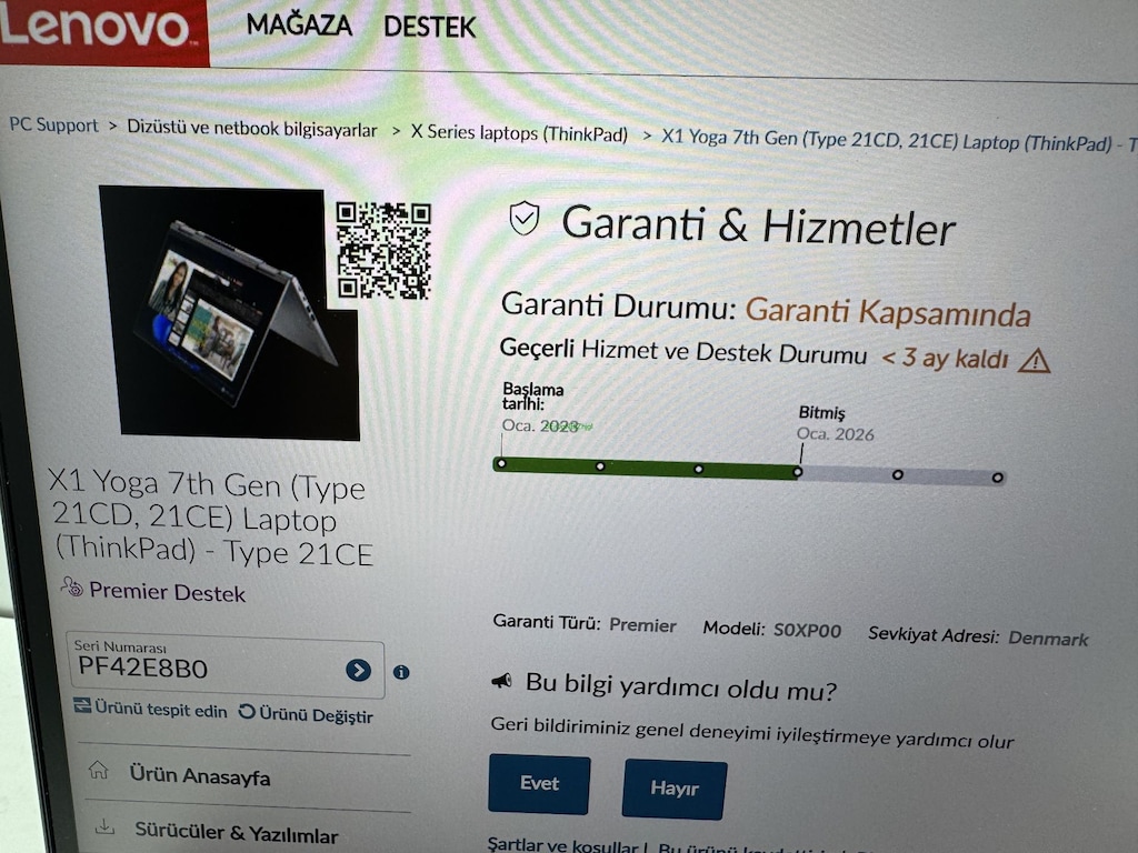 THİNKPAD X1 YOGA İ7 12. NESİL 16 GB RAM 512 NVME DOKUNMATİK - 8