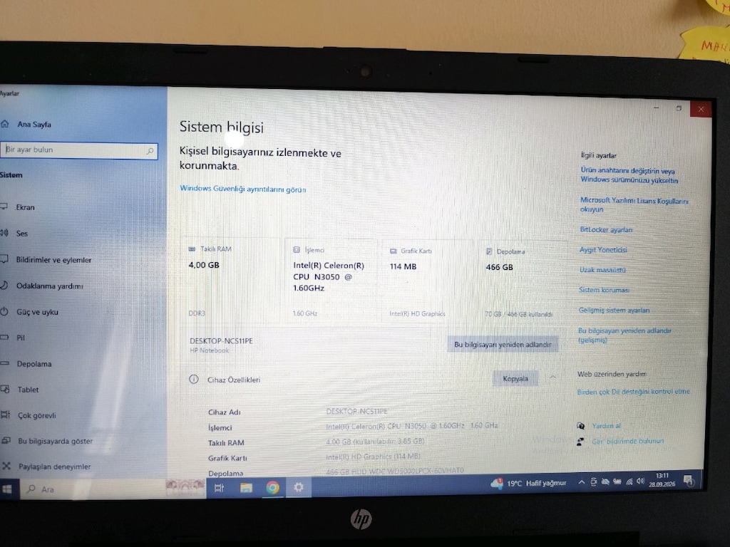Intel celeron işlemci HP bilgisayar - 4