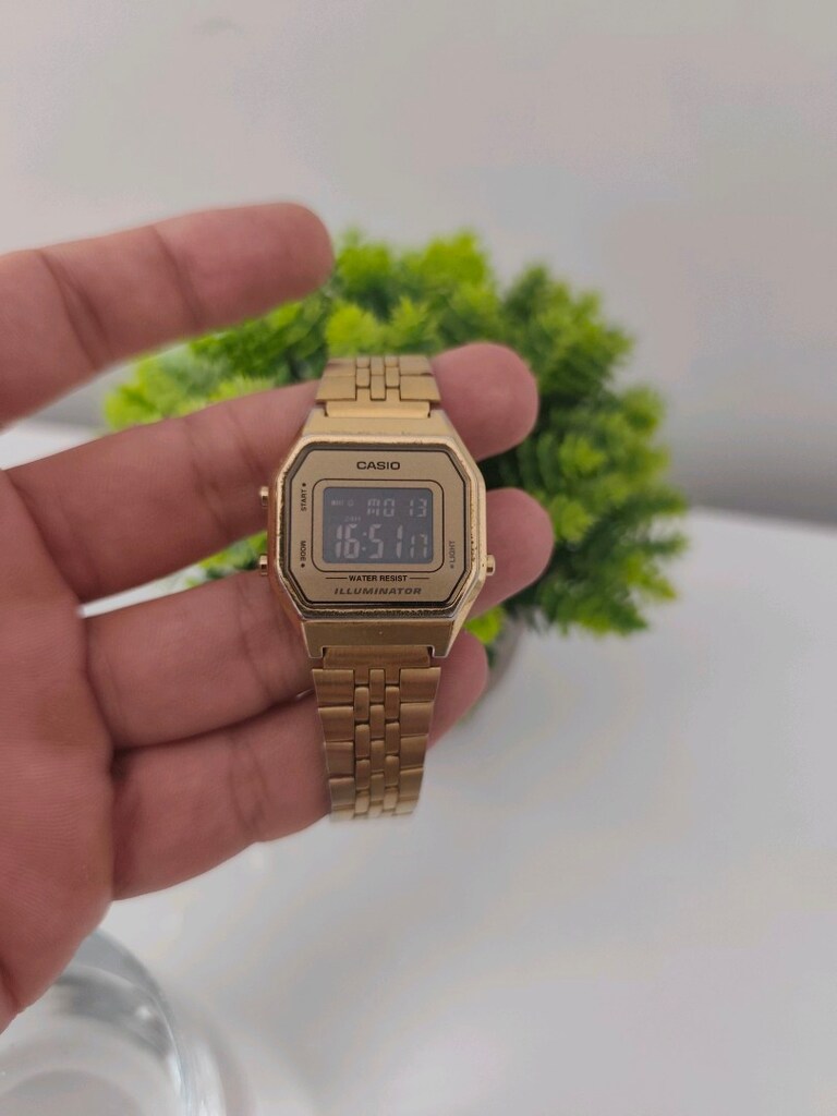 Orjinal Casio Mini Çelik Dijital Kadın Saat - 4
