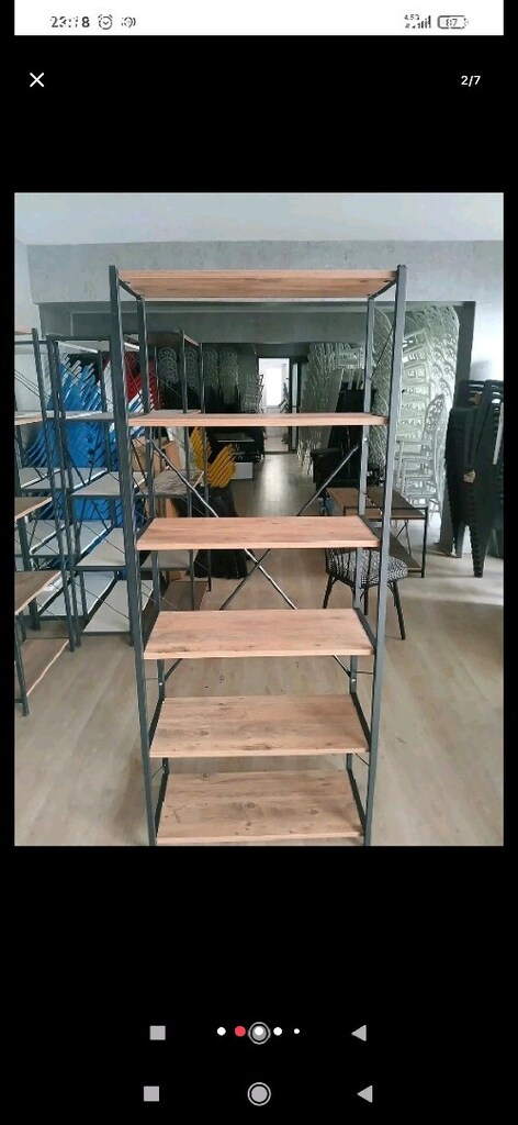 5 li raf 1.80 yükseklik 30 cm derinlik 90 cm boy ahşap raf - 17