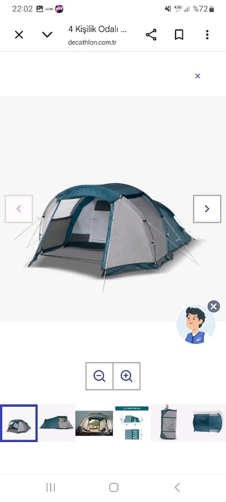 4 KISILIK DECATHLON QUECHUA KAMP CADIRI - 5