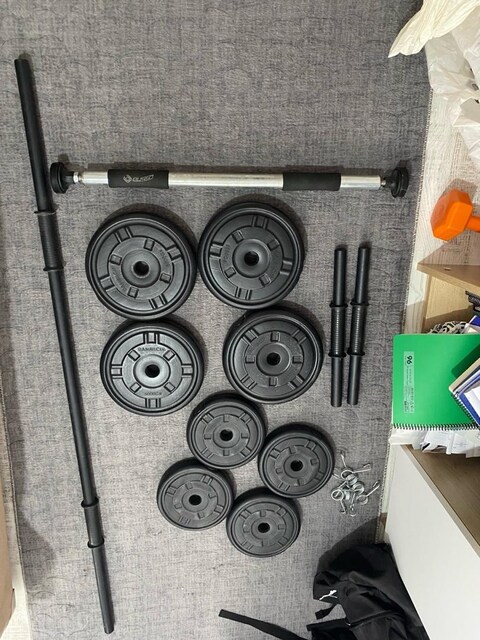 30 Kg Ağırlık Seti Ve Barfiks Çubuğu