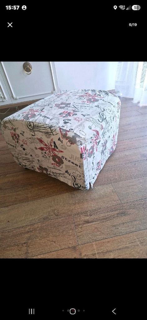 IKEA Desenli Kumaş Puf - 2