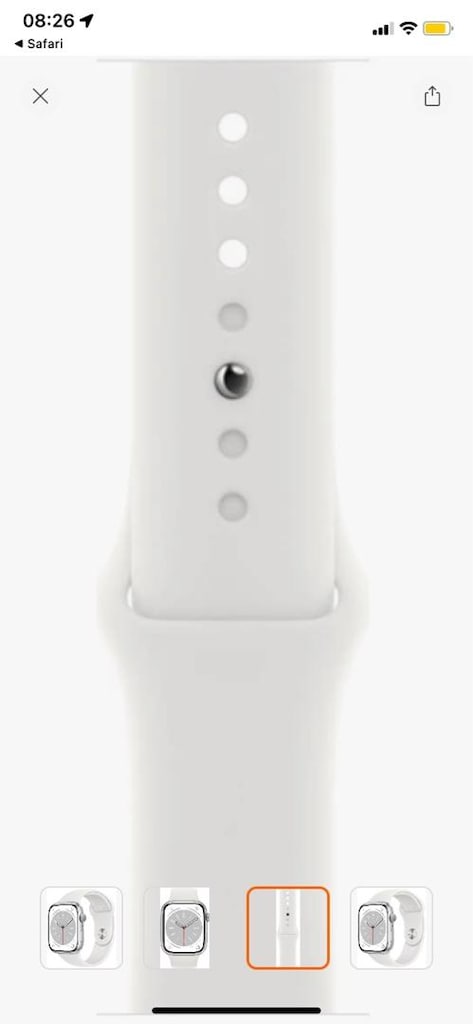 TR• KAPALI KUTU• SIFIR APPLE WATCH SERİES 8 45MM• SİLVER BEYAZ KORDON - 6