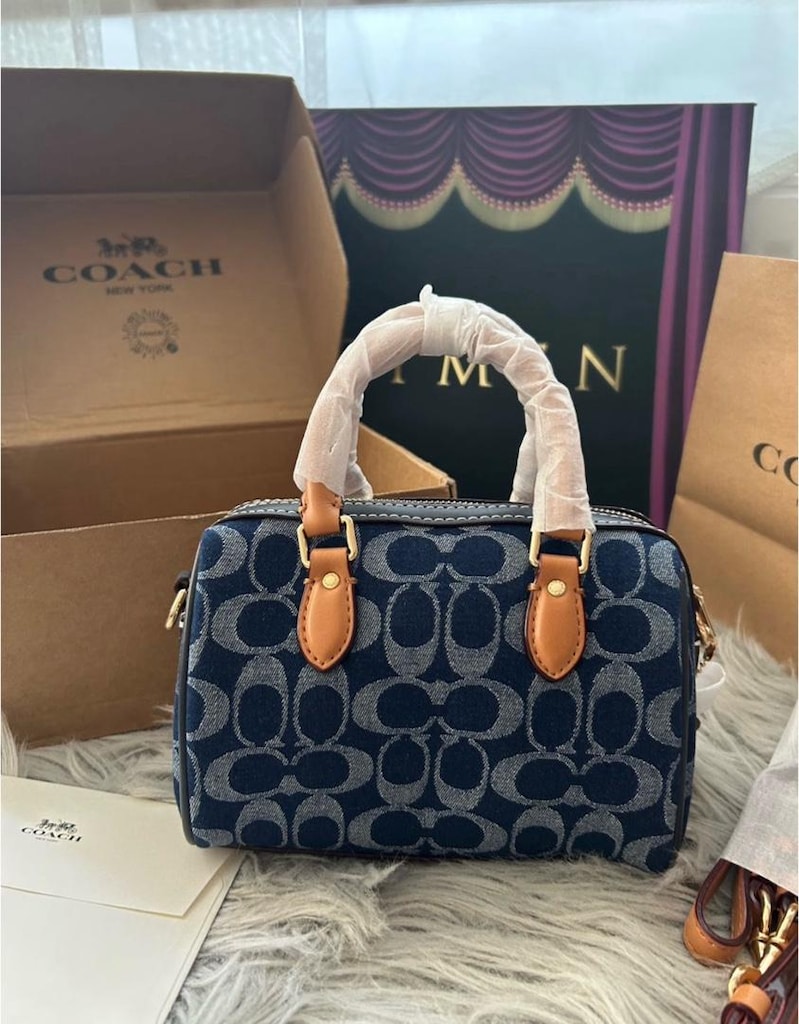 Coach Mini Rowan Crossbody Denim - 5