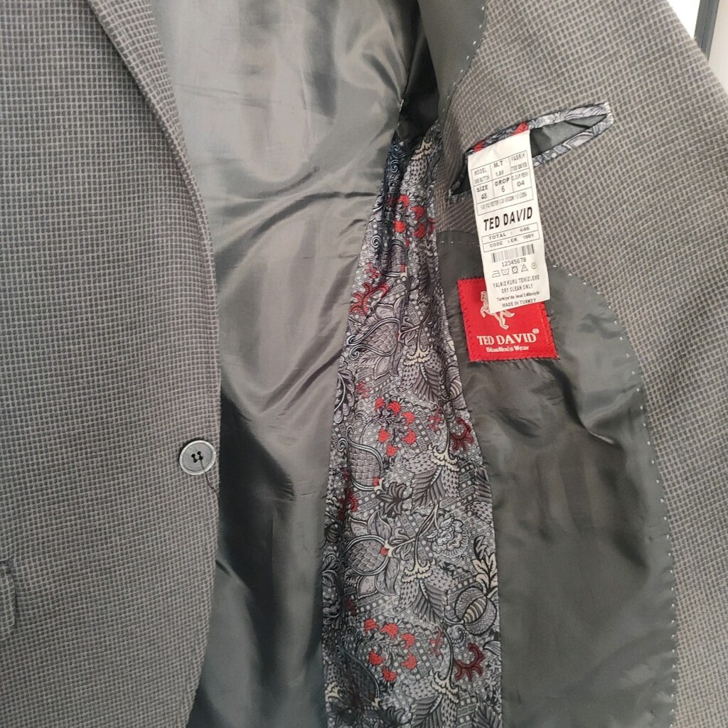 Ted David 48 Beden Slim Fit Şık Erkek Ceket / Blazer - 3