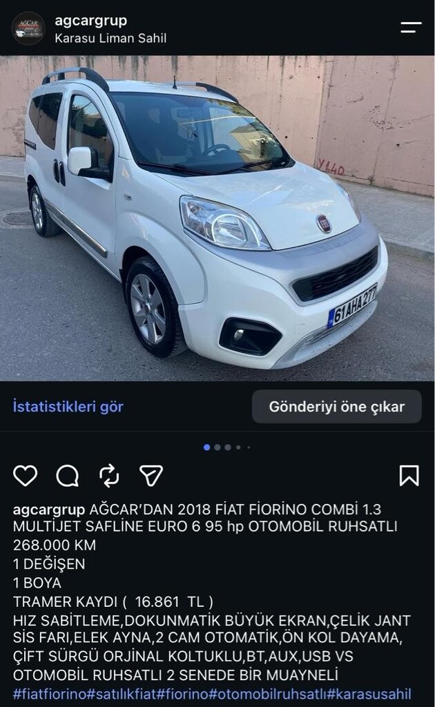 2018 FİAT FİORİNO 1.3 MULTİJET OTOMOBİL RUHSATLI DOLU SAFLENI PAKET - 17