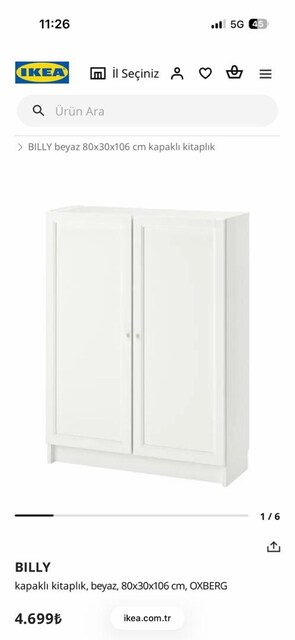 ikea kitaplık billy