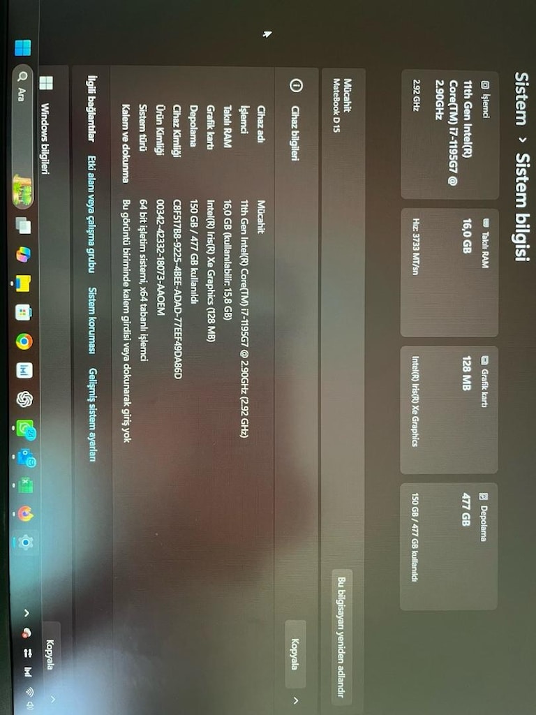 HUAWEİ MATEBOOK D15 - 7