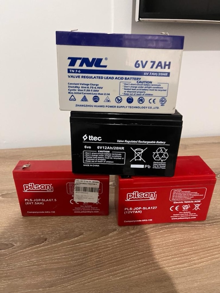 6 volt 12 volt akülü araba aküsü - 2