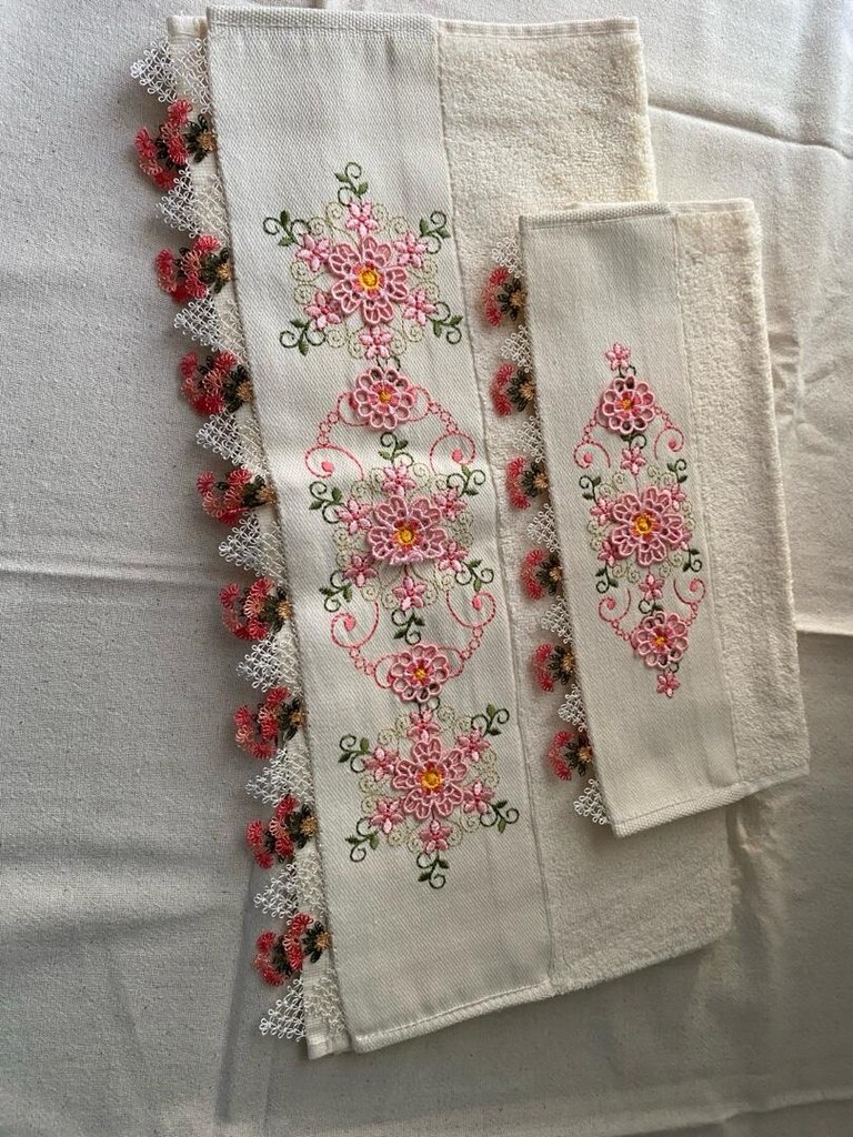 5 takım igne oyalı havlu - 3