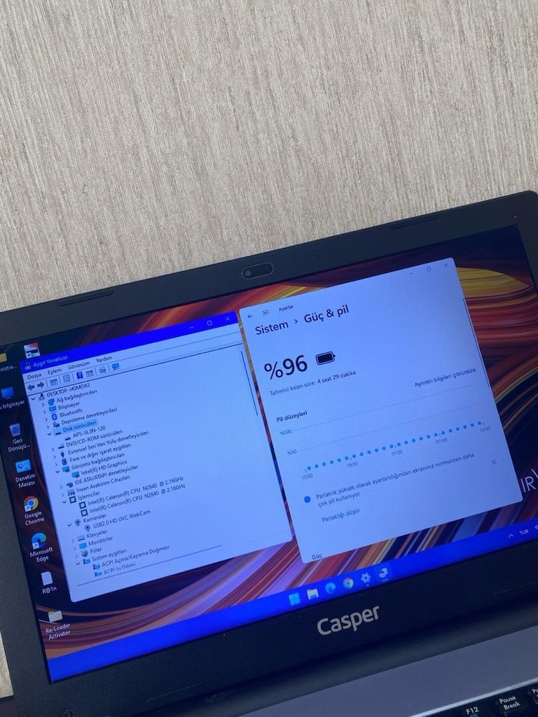 CASPER-8GB RAM-120GB SSD-BATARYALI-HEDİYELİ-WİNDOWS 11-LAPTOP - 5