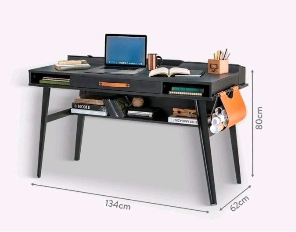 Çilek Mobilya Dark Metal Çalışma Masası + 5 Çekmeceli Şifonyer yeni - 8