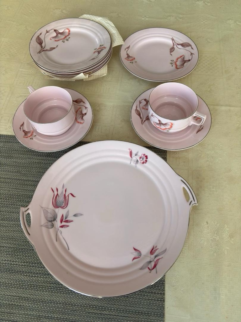 Antika porselen çay pasta takımı - 2