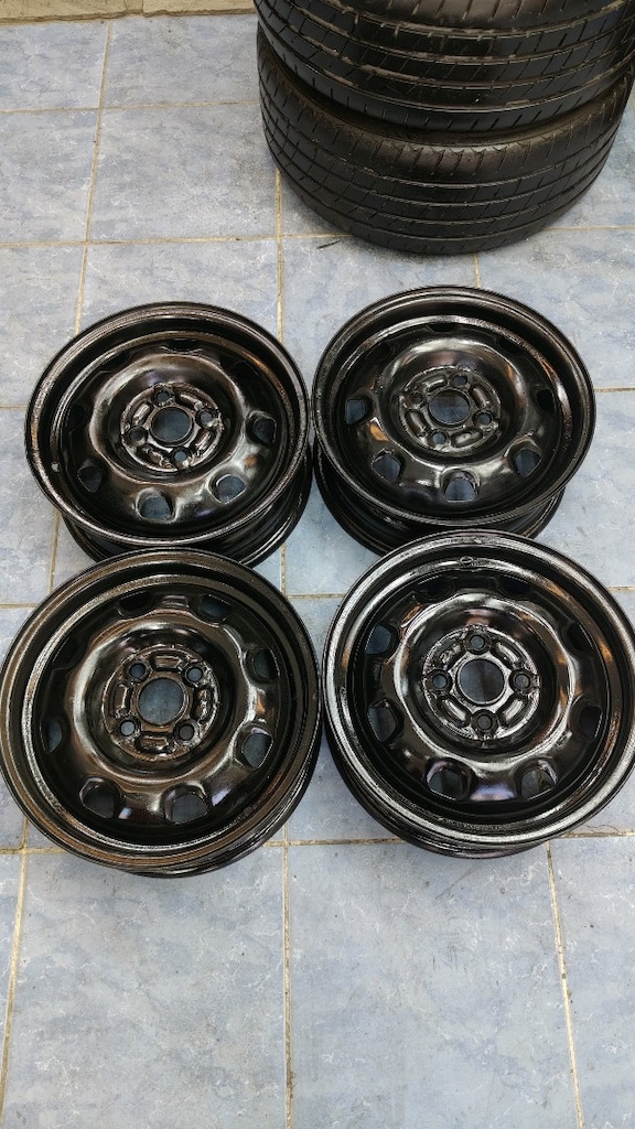 14 inç kara jant takım hatasız kapakları var 4*100 Hyundai hatasız - 3