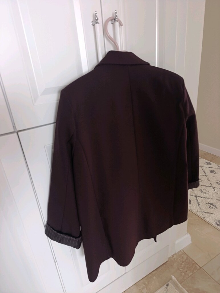 tek bir kez giyilmiş mürdüm rengi takım ceket pantolon 40 beden - 5