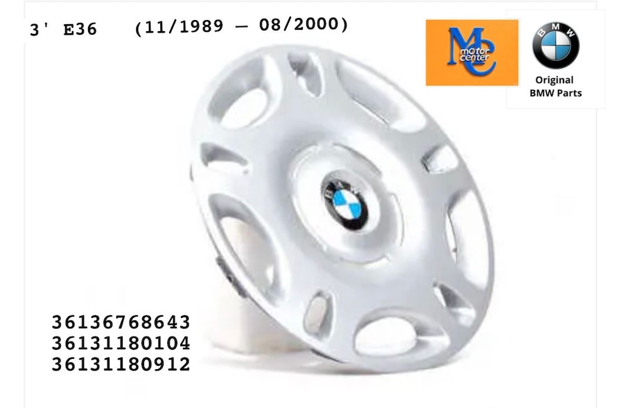 BMW 3' E36 Çelik jant still 12 Jant Kapağı 15'', 36136768643,361311801