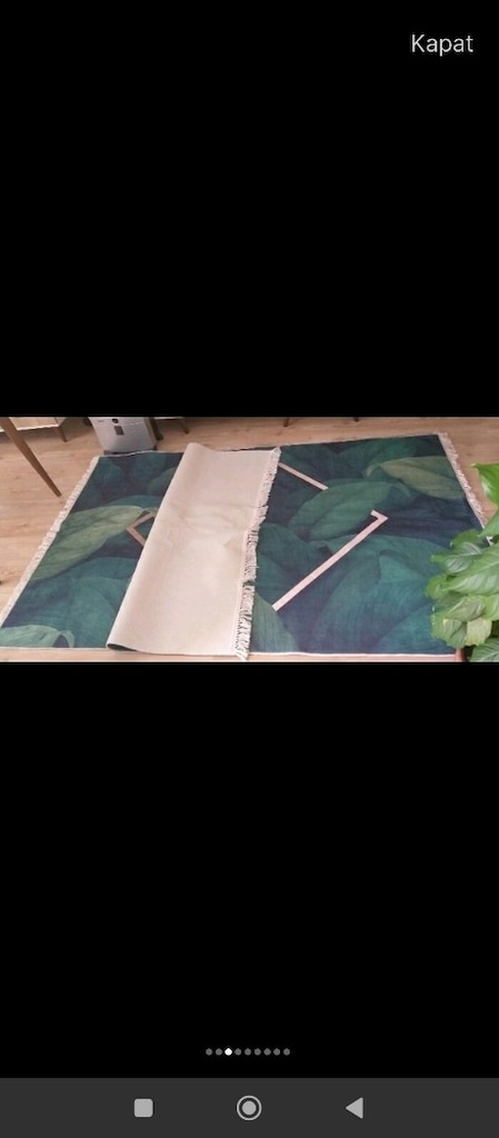 Yeşil Yaprak Desenli Kilim - 3