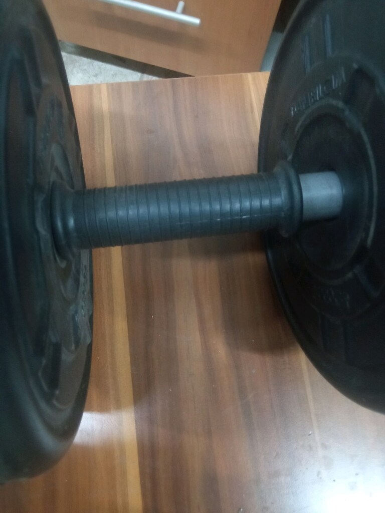 2x10 Kg toplam 20 kg Dambıl kauçuk çift kol - 7
