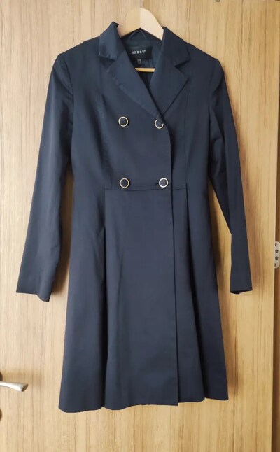 HERRY LACİVERT TRENÇKOT CEKET ELBİSE S zara twist ipekyol mango