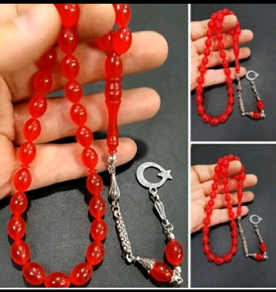 TESBİH ÖLÇÜ: 8X12 MM MURAT AKBULUT USTA ATÖLYESİNDEN UÇAK CAMI TESBİH* - 4