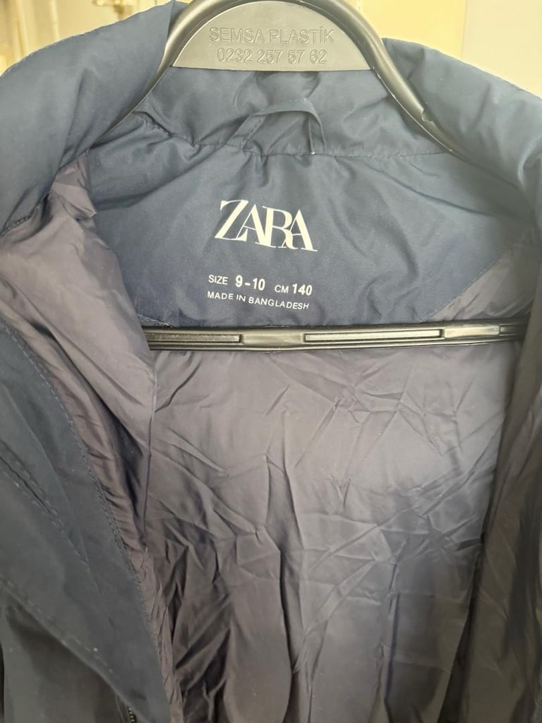 Zara Lacivert Çocuk Şişme Mont - 5