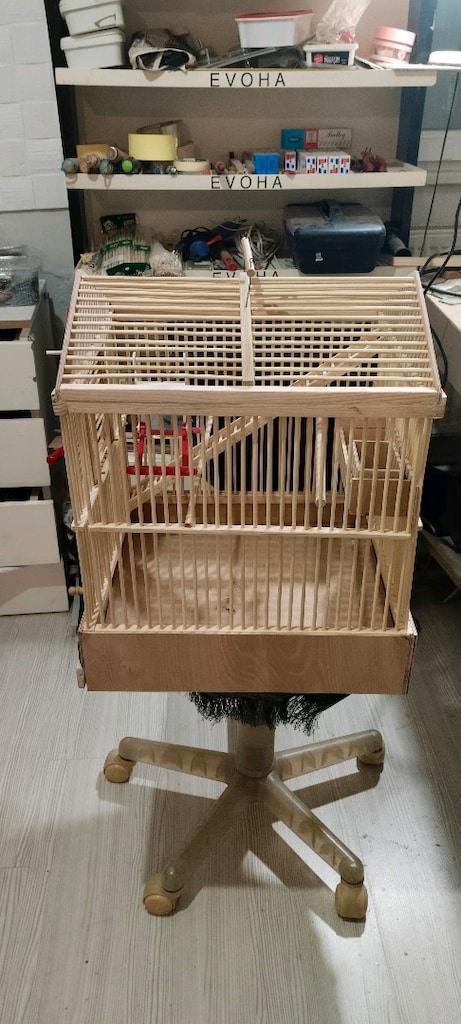 el yapımı ahşap duble kuş kafesi - 3