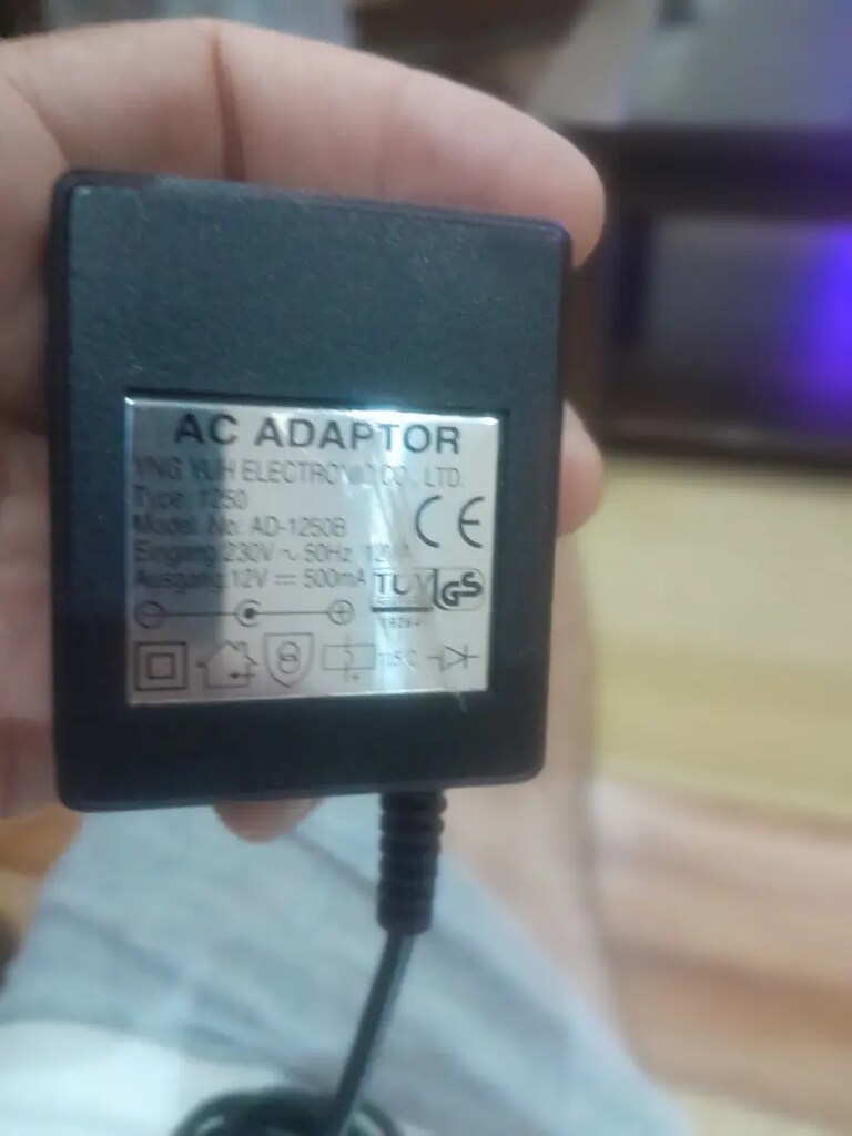 AC ADAPTOR YNG YUH MODEL NO:AD 1250B 12V 500mA SIFIR ÜRÜN İHTİYACI OLA - 3