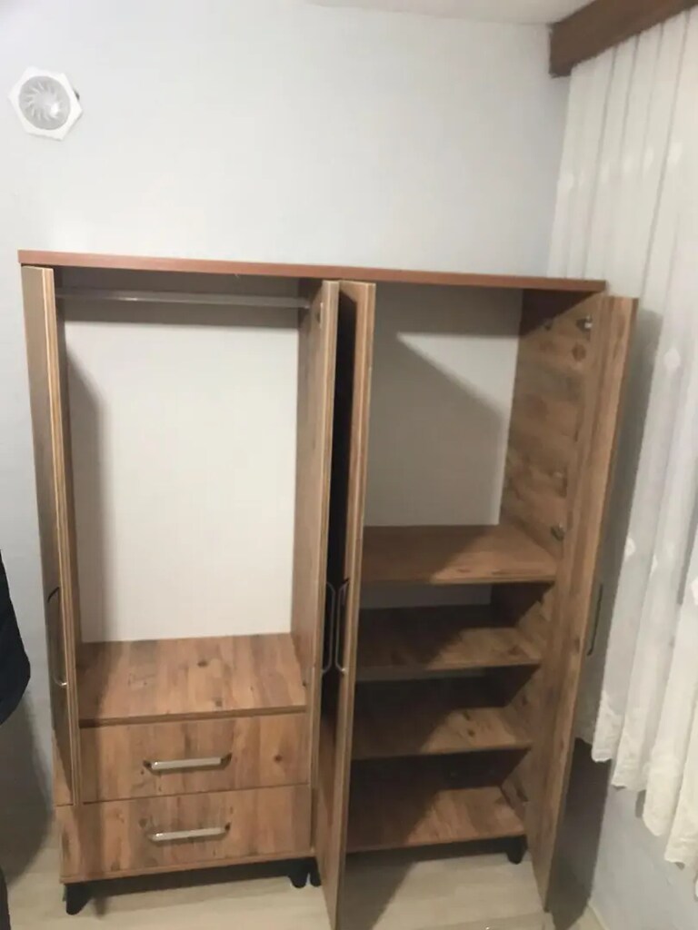 Sıfır Ahşap kaliteli 4 kapılı gardolap elbise dolabı - 2