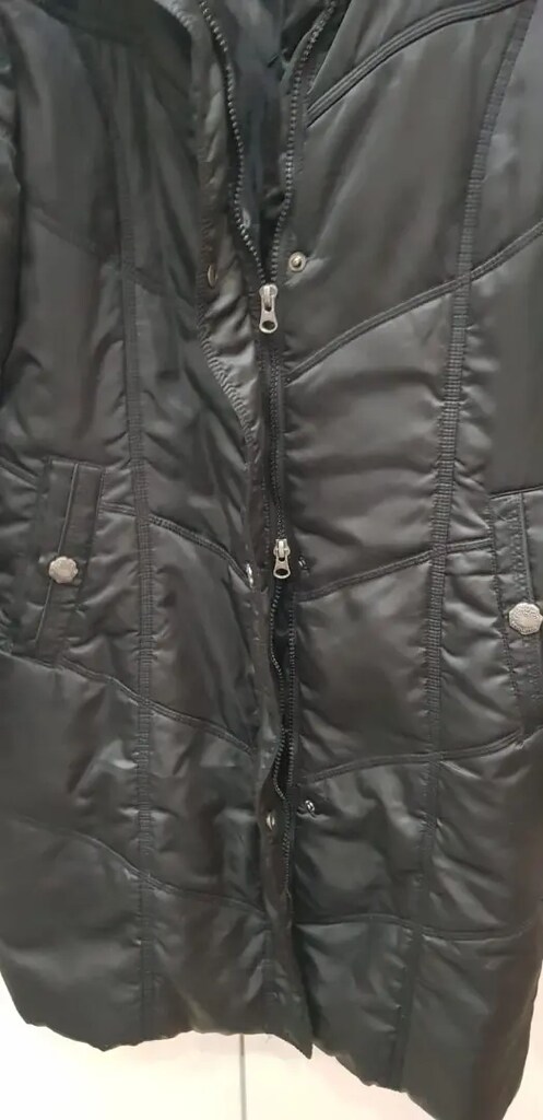 COLIN'S BASIC marka 38-40 beden siyah saten bayan kışlık kaban. - 3