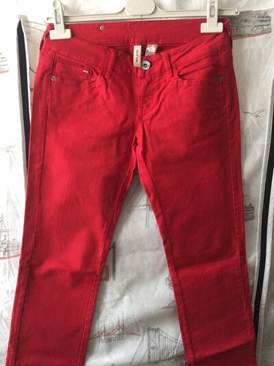 36 beden Mango jeans Kırmızı Kot