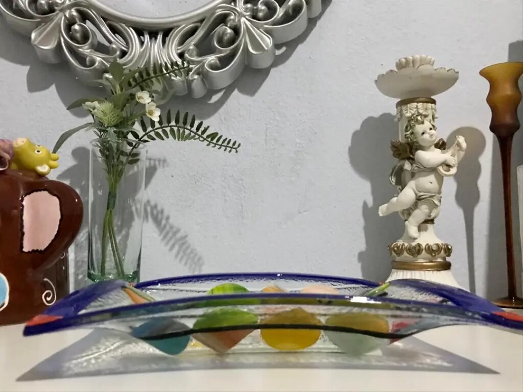 Cam Füzyon El İşçiliği BÜYÜK BOY Sunumluk & Jardinyer - 9